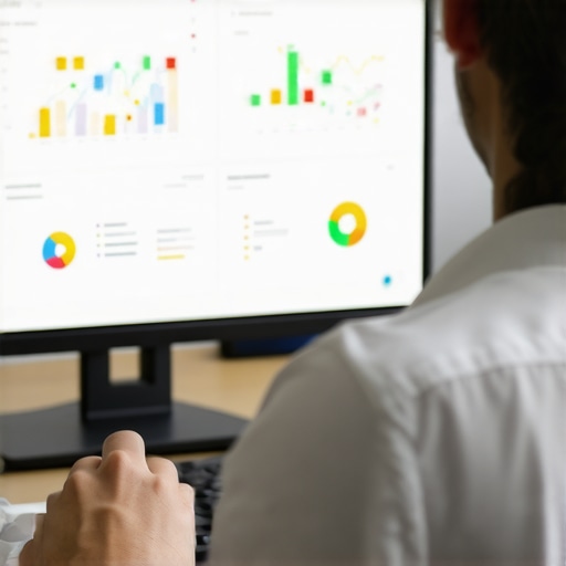 Person analyzing local SEO data on computer