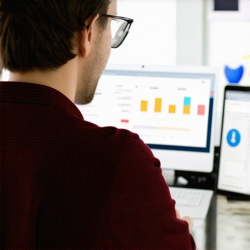 Business owner analyzing local SEO and citation data on a laptop