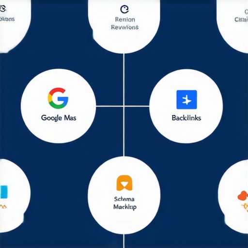 Infographic showing steps for local SEO success in Google Map Pack rankings.