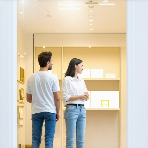 Augmented reality overlay on storefront showing interactive engagement