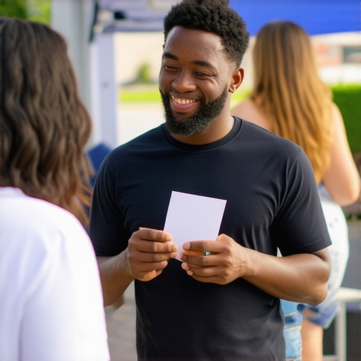 Community Engagement in Local SEO Business owner participating in a neighborhood event to boost local signals.