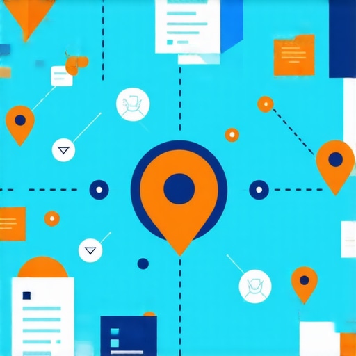 Modern illustration showing digital and physical signals merging for local SEO