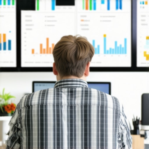 Person analyzing local SEO metrics on a computer screen