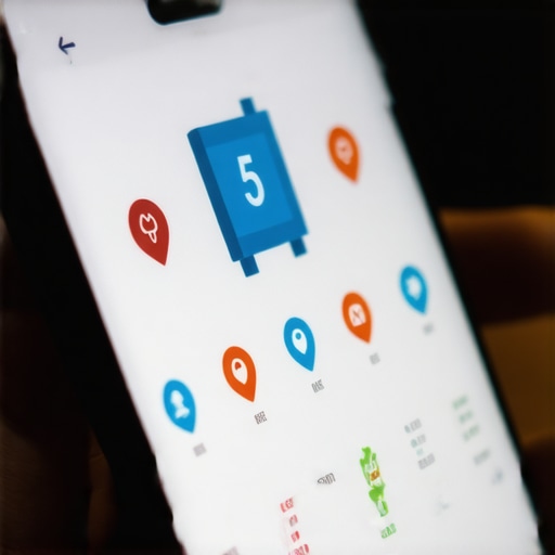 A smartphone screen showing real-time store foot traffic analytics, indicating busy times and visitor counts