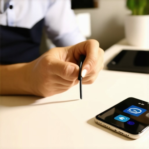 NFC and Sensor Setup for Map Pack Maintenance Business owner installing NFC tags and foot traffic sensors in a retail store.