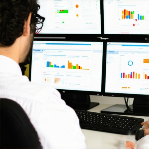 SEO professional checking real-time map pack rankings with advanced analytics tools.