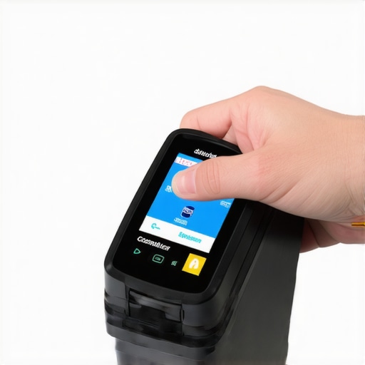 A contactless payment being processed with an NFC device at a retail counter, illustrating real-time wallet transactions.