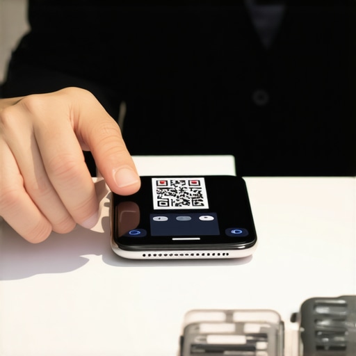 Business owner setting up in-store NFC and QR code payment options