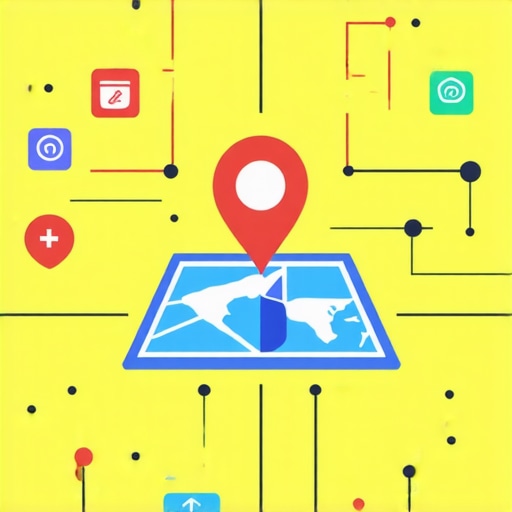 Diagram depicting the influence of spatial, customer interaction, and digital signals on local map ranking algorithms.