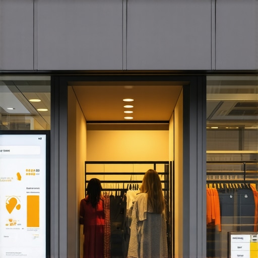 Sensor Devices at a Business Entry Modern retail store with installed Bluetooth and Wi-Fi sensors for customer engagement tracking.