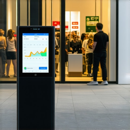 Retail store equipped with sensors monitoring foot traffic for local SEO